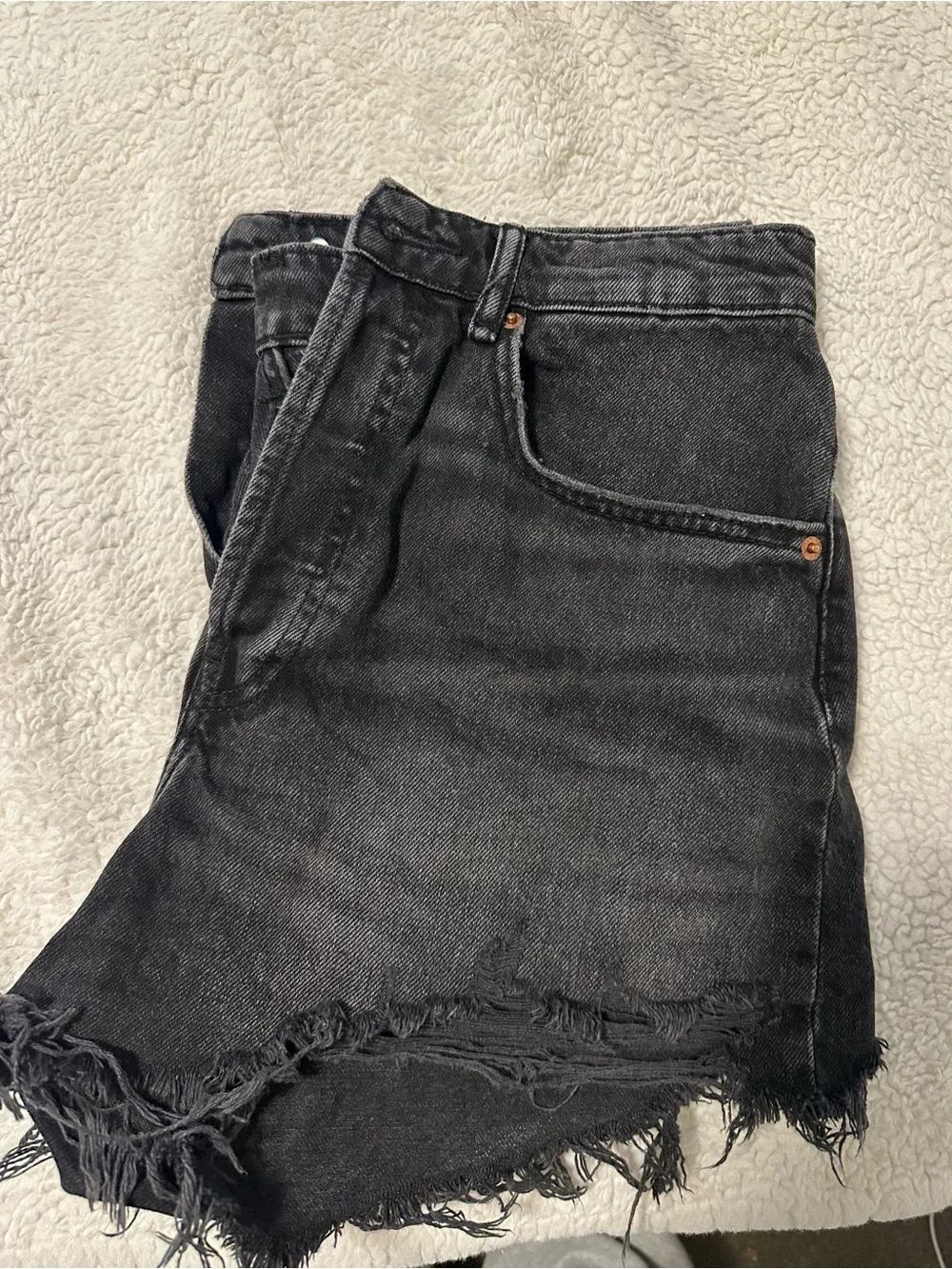 Zara Black Denim Shorts